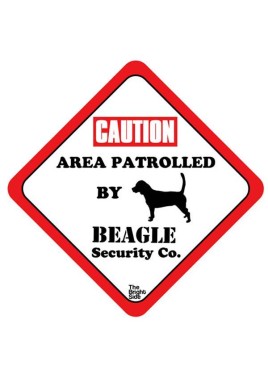 Vacky Pet Car Signs with Caption Beagle - (6X6) Inch